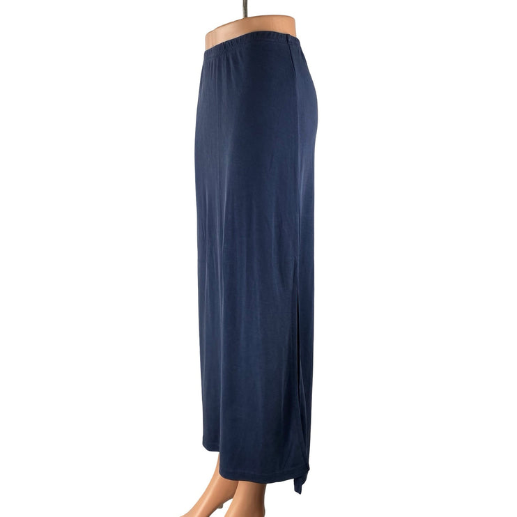 NEW Brandy Melville Women's Navy Blue High Waist Straight Midi Slip Skirt 24