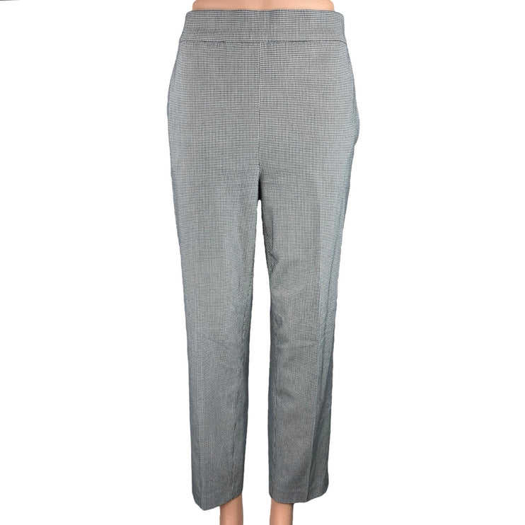 Aritzia Babaton Gray High Rise Houndstooth Stretch Ankle Tapered Trouser Pant 10