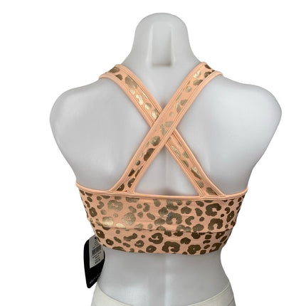 NEW Electric Yoga Independence Cheetah Metallic Athletic Sports Bra Tank Top XS