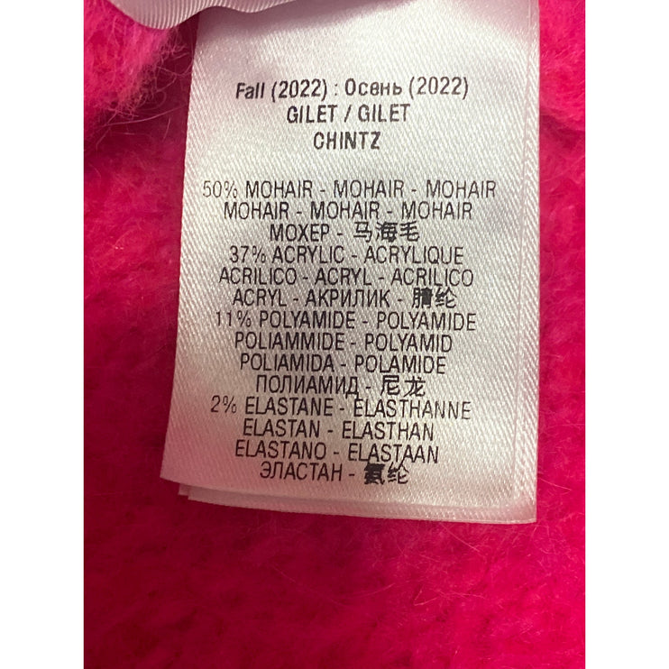 Essentiel Antwerp Pink Cap Sleeve Multi-Pocket Button Down Cardigan Sweater XS