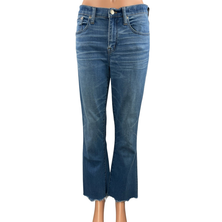Madewell Cali Demi-Boot Women's Blue Cropped Bootcut Flare Denim Jeans Pants M