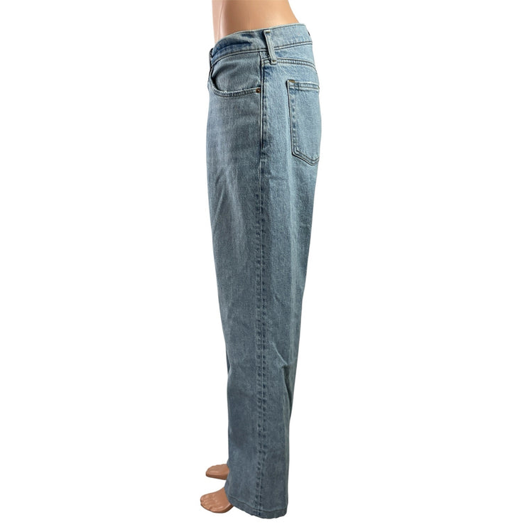 Abercrombie & Fitch Baggy Low Rise Light Wash Straight Leg Denim Jeans Pants 28