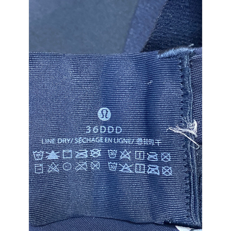 Lululemon Navy Blue Sleeveless Crossback Straps Sports Bra Crop Tank Top 36DDD