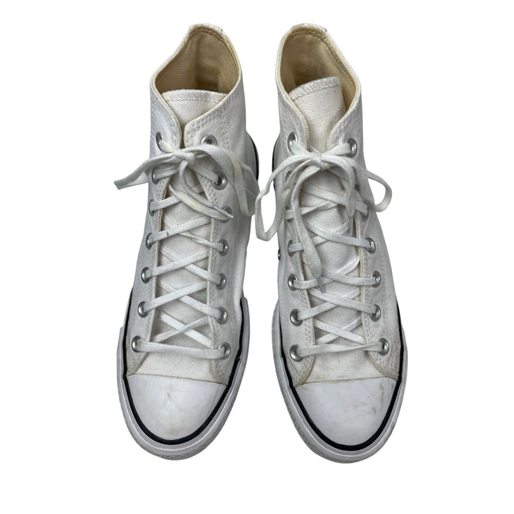 Converse Chuck Taylor All Star Hi Platform Womens White Black Lace Up Sneakers 8