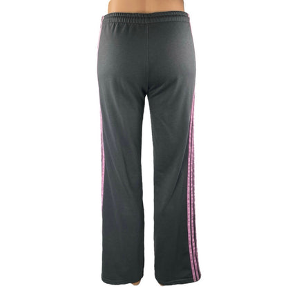 Edikted Gray Striped Elastic Waist Straight Wide Leg Trousers Sweatpants Size XS