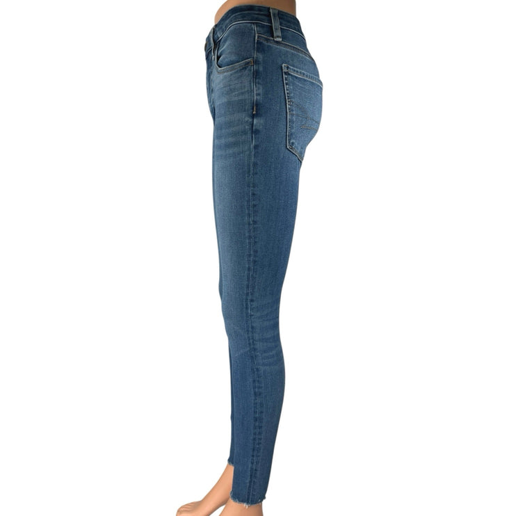 American Eagle The Dream Jean Blue Skinny Leg High Waist Denim Jeans Pants Sz 2
