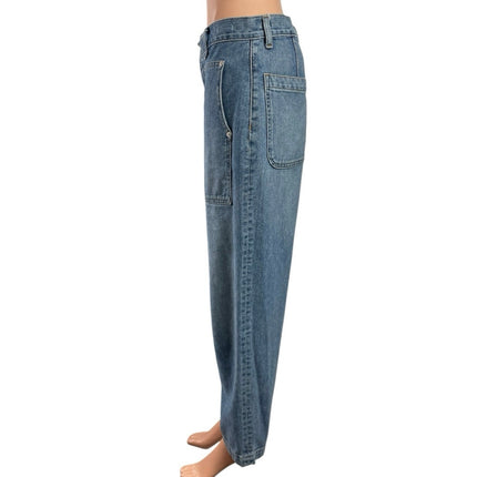 Madewell Balloon Women's Blue High Waisted Barrel Baggy Denim Jeans Size 28