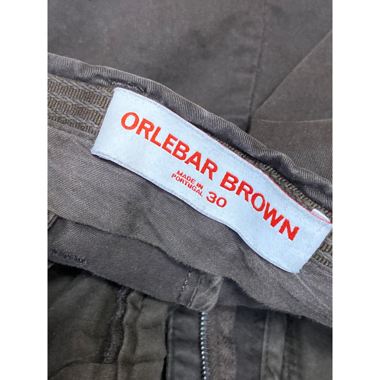 Orlebar Brown Men's Gray High Rise Straight Leg Utility Chino Trousers Pants 30