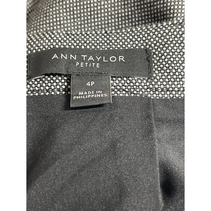Ann Taylor Petite Women's Gray High Rise Knee Length Straight Pencil Skirt Sz 4