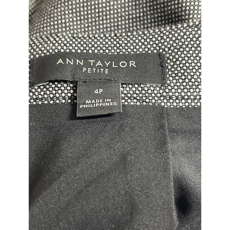 Ann Taylor Petite Women's Gray High Rise Knee Length Straight Pencil Skirt Sz 4