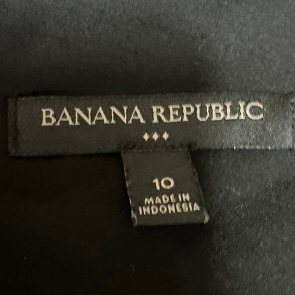 Banana Republic Black Brown Sleeveless Abstract Cami Tank Mini Dress Size 10