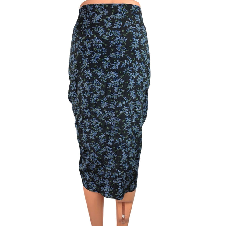 Veronica Beard Multicolor 100% Silk Floral Print Knee Length Pencil Skirt Sz 6