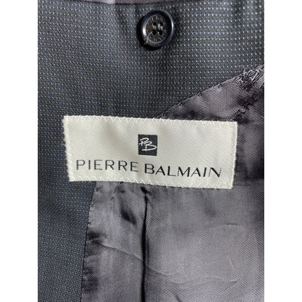 Pierre Balmain 100% Wool Men's Notched Collar Long Sleeve Blazer Coat Jacket S