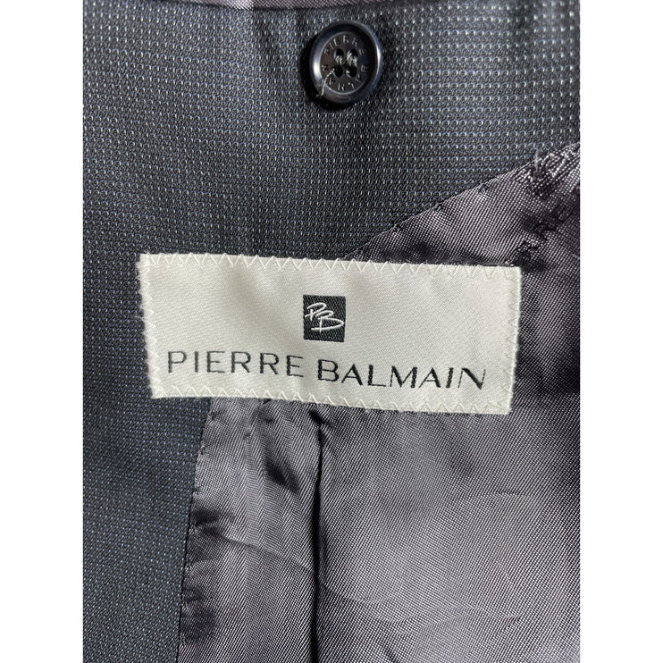 Pierre Balmain 100% Wool Men's Notched Collar Long Sleeve Blazer Coat Jacket S