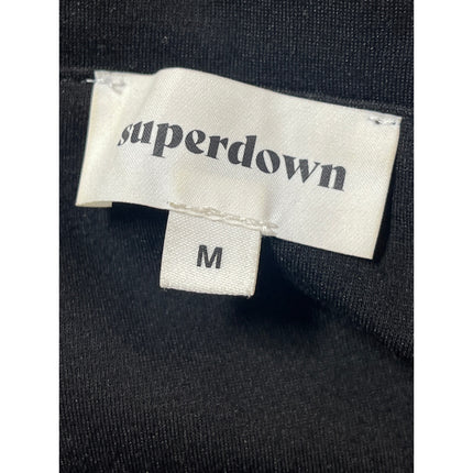 Superdown Black Off The Shoulder Sweetheart Slit Pencil Mini Bodycon Dress Sz M