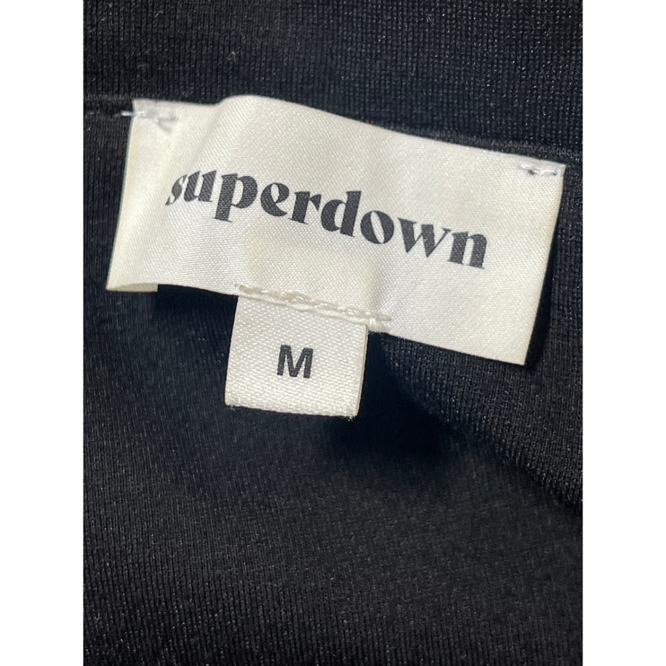 Superdown Black Off The Shoulder Sweetheart Slit Pencil Mini Bodycon Dress Sz M