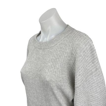 Pink Rose Women's Gray Knit Long Sleeve Crew Neck Sweater Sweatshirt Top Size M