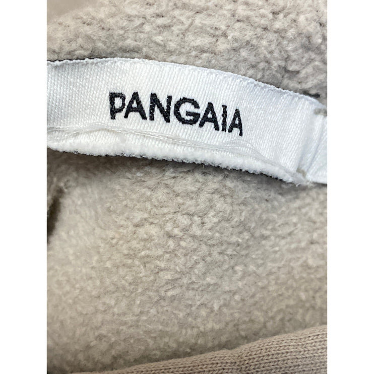 Pangaia Men's Beige Graphic Hooded Long Sleeve Sweater Hoodie Sweatshirt Top L