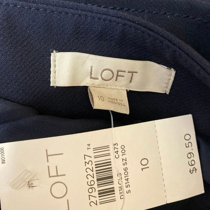 NEW Ann Taylor LOFT Women's Blue Tie Belted High Waist A Line Mini Skirt Size 10