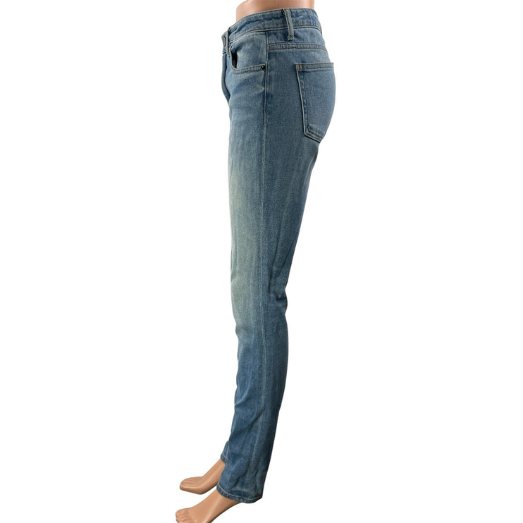 Denim X Alexander Wang Women's Blue Light Wash Skinny Denim Jeans Pants Size 26