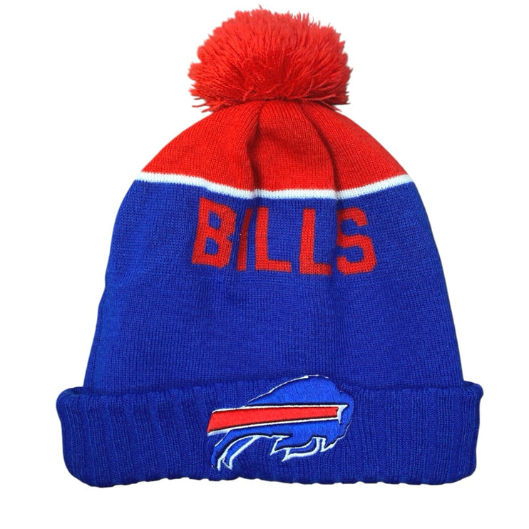 New Era Buffalo Bills Sport Pom Poim Cuffed Knit Winter Snow Beanie Cap Hat OS
