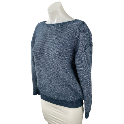 Jones New York Oversized Gray Boat Neck Long Sleeve Sweatshirt Sweater Top Sz M