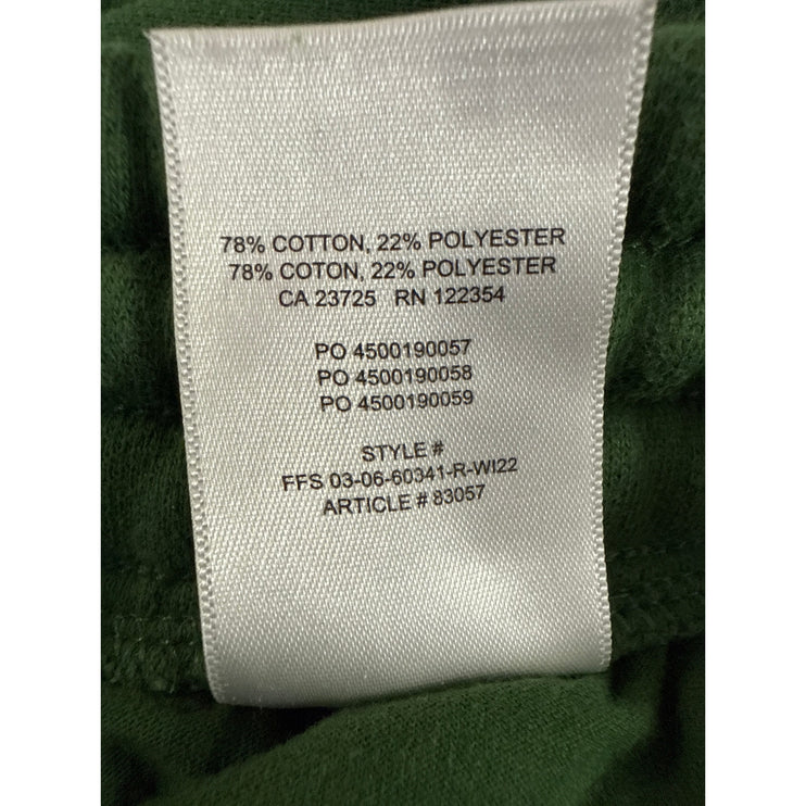 Aritzia TNA Sweatfleece Green Elastic Waist Wide Leg Trousers Sweatpants Size XS