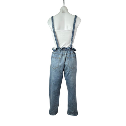 Almost Famous High Rise Paperbag Dungarees Overall Jumpsuit Denim Jeans Pants M