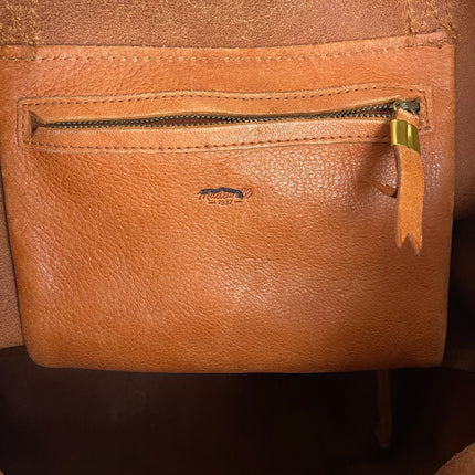 Madewell Women's Brown Vegan Leather Double Strap Travel Tote Hand Shoulder Bag