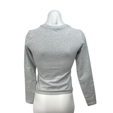 Aritzia TNA Women's Gray Crewneck Long Sleeve Casual Tee T-shirt Top Size S