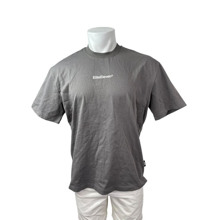 NEW Elite Eleven Certified Men's Gray Short Sleeve Crew Neck T Shirt Tee Top S