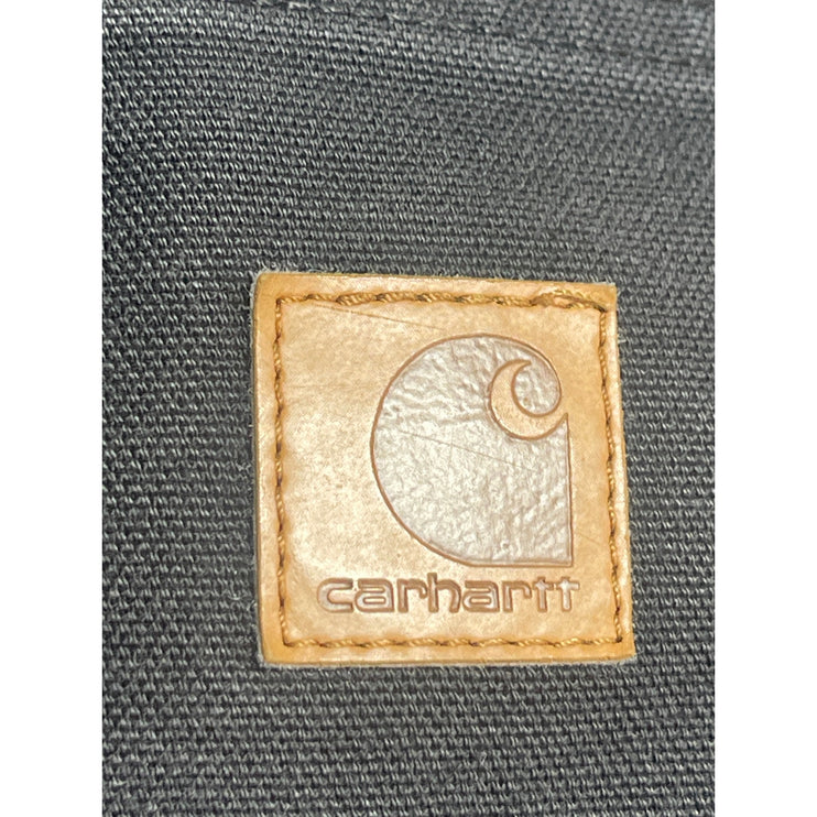 Carhartt Vintage Men's Faded Black High Rise Straight Wide Leg Denim Jeans 38x34