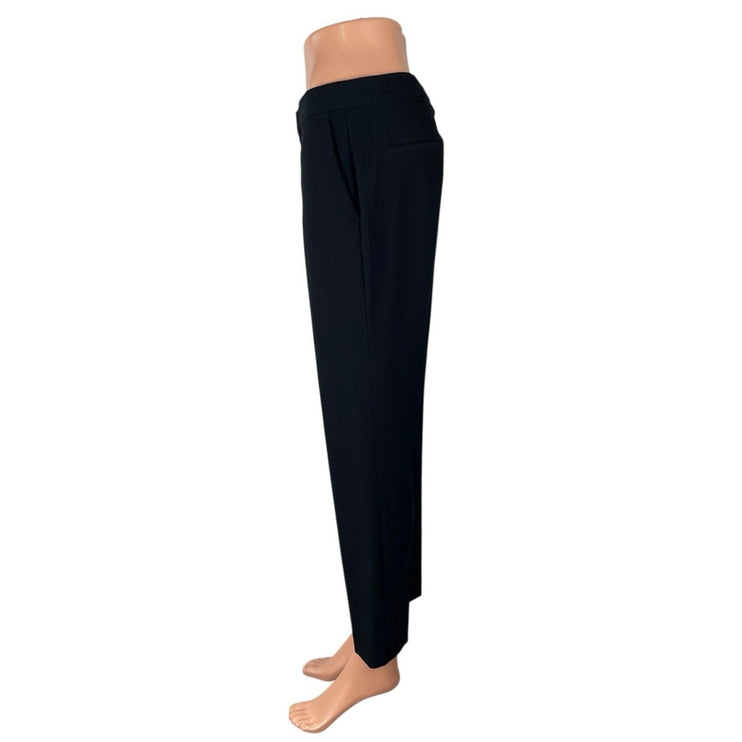 Zara Women's Black High Rise Loose Tapered Business Work Trousers Dress Pants 04