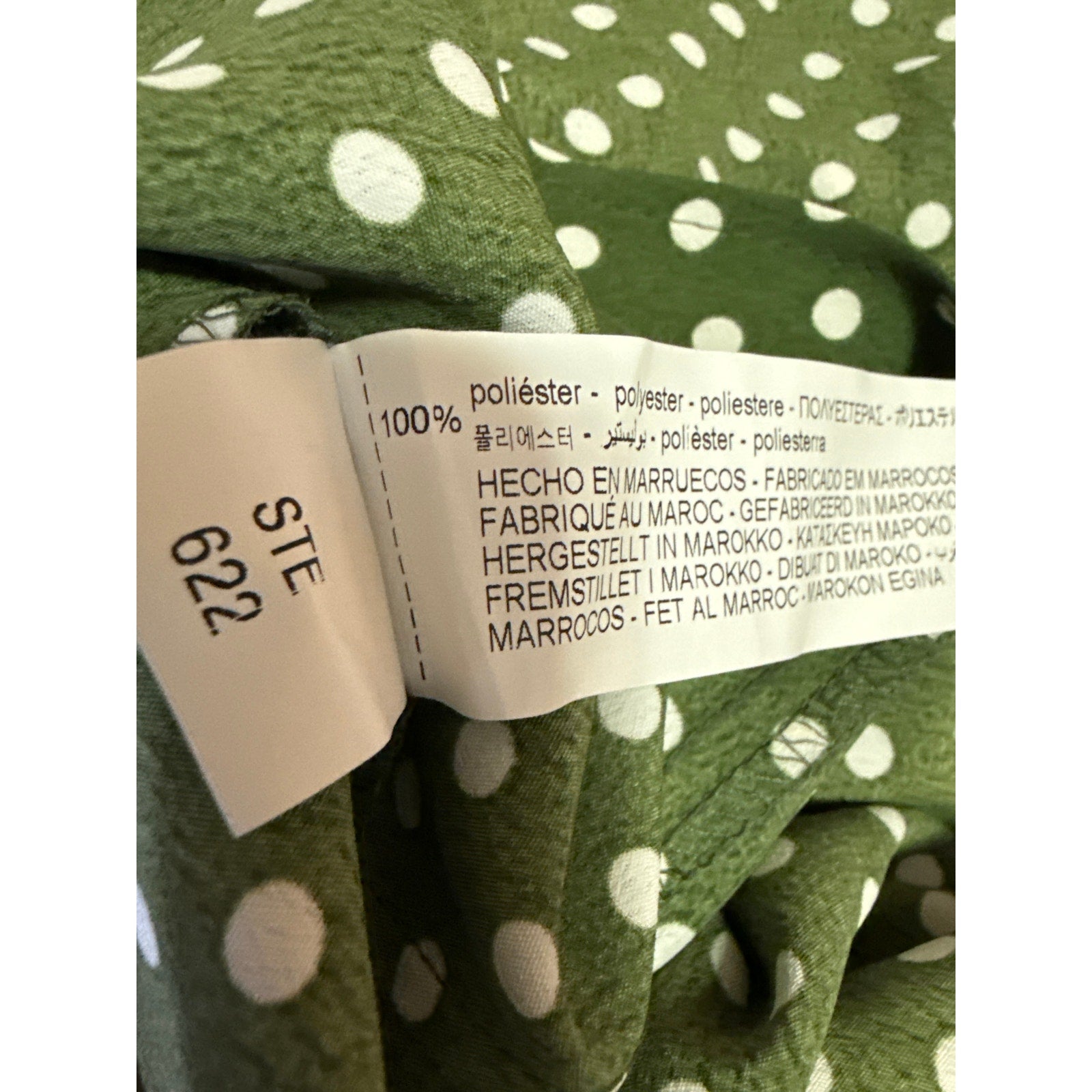 NEW Zara Green Polka Dots Sleeveless Cami Camisole Midi Tank Wrap Dres Brie NEW Zara Green Polka Dots Sleeveless Cami Camisole Midi Tank Wrap Dres Brie