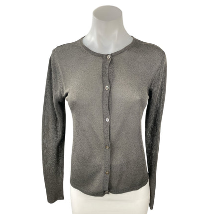Banana Republic Gray Round Neck Long Sleeve Button Down Cardigan Sweater Top S
