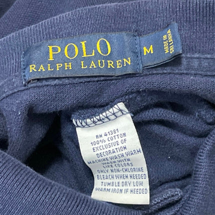 Polo Ralph Lauren Mens Navy Blue Short Sleeves Embroidered Logo Polo Shirt Top M