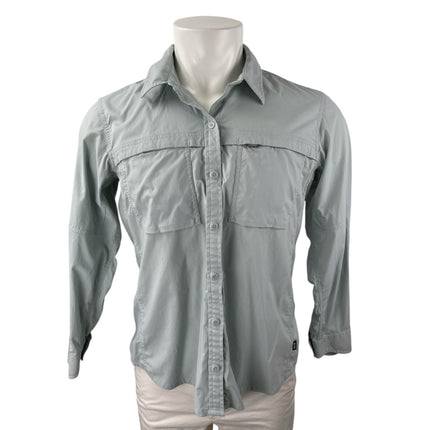 Rei Co-Op Men's Gray Long Sleeve Utility Pocket Button Down Shirt Top Size L