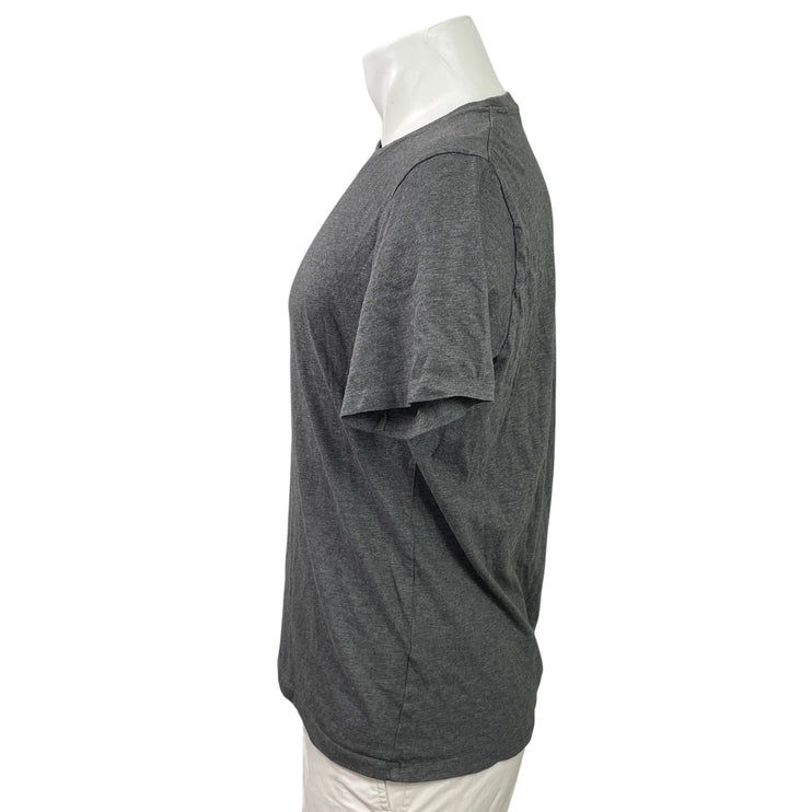 Uniqlo Men's Dark Gray Knit Short Sleeve Crew Neck Basic T Shirt Tee Top Size M