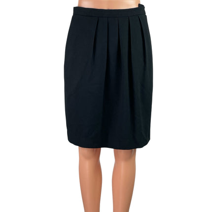 Liz Claiborne Women's Black Pleated High Waisted Pencil Mini Skirt Size 10 P