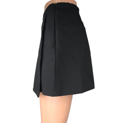 Zara Women's Black High Waist Straight Pencil Mini Wrap Skirt Skort Size XL