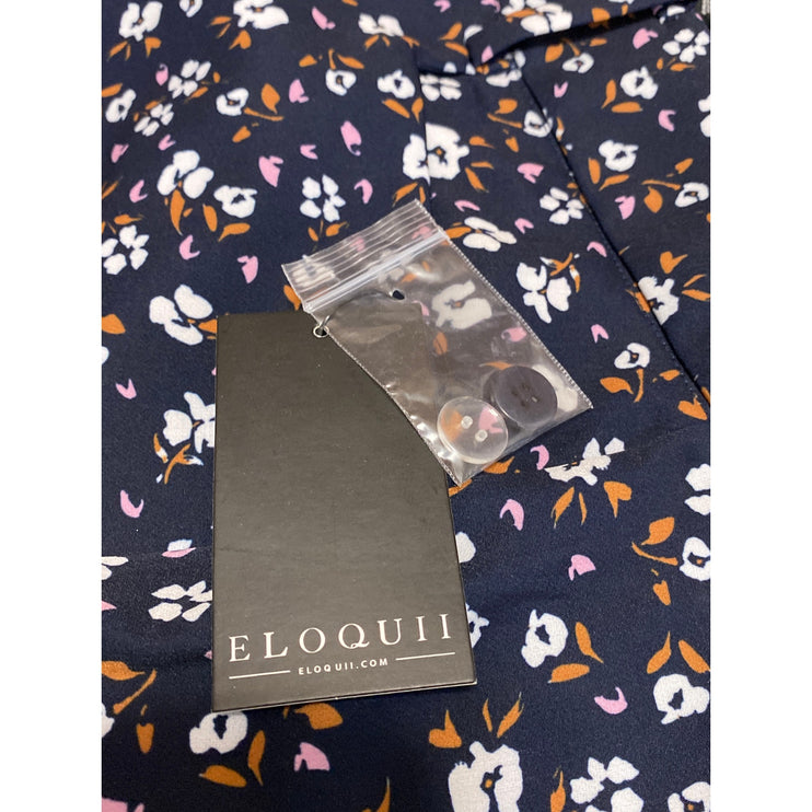 NEW Eloquii Women's Multicolor Floral High Rise Pocket Skinny Trousers Pants 20