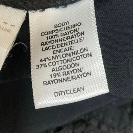 Ann Taylor LOFT Black Floral Lace Sleeveless Tapered Leg Tank Jumpsuit Size 6