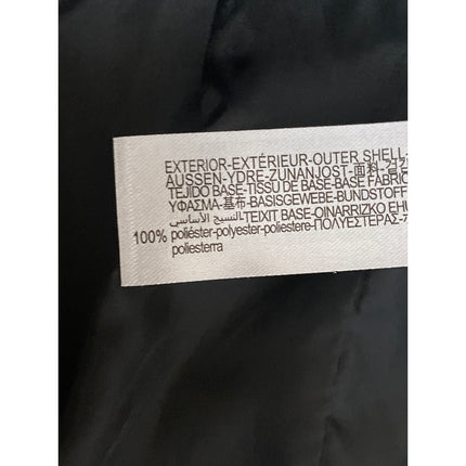 Zara Black Faux Vegan Leather Notch Collar Long Sleeve Moto Biker Coat Jacket M