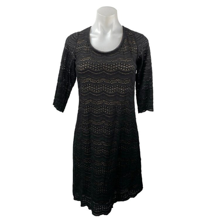 Ralph Lauren Denim & Supply Black :ace Open Back Half Sleeve Mini Shift Dress M