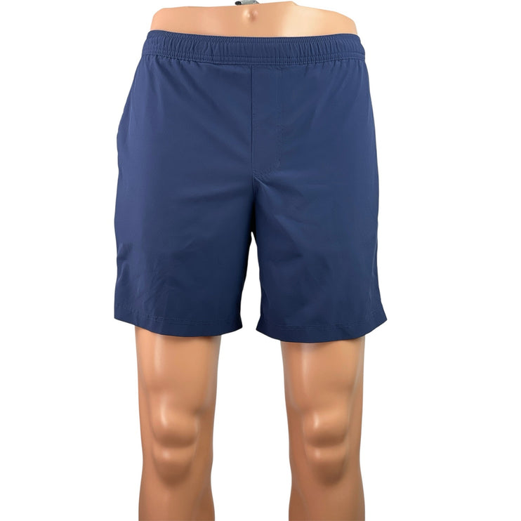 Chubbies Men's Navy Blue Elastic Waist Mid Rise Chino Bermuda Sweat Shorts Sz S