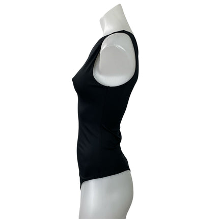 Abercrombie & Fitch Womens Black Sleeveless One Shoulder Bodysuit Tank Top Sz S