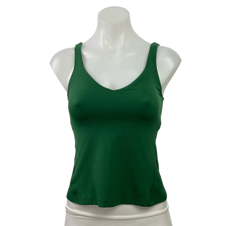 Lululemon Women's Green V Neck Cami Yoga Gym Workout Athletic Tank Top Size S