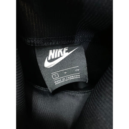 Nike Women's Black Ribbed Knit Long Sleeve Turtle Neck Crop Sweater Tops Size S