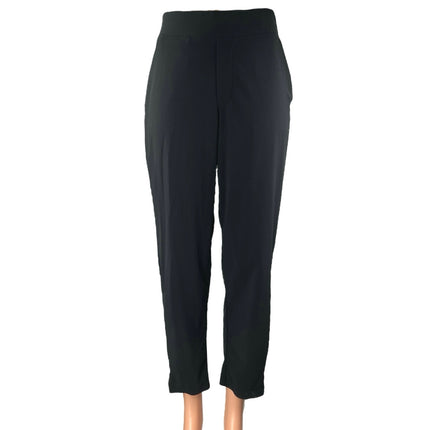 Athleta Women's Black High Rise Straight Tapered Pockets Trousers Dress Pants 6
