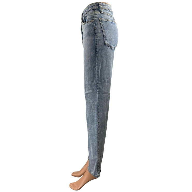 WeWoreWhat Women's Blue Light Wash High Rise Flare Bootcut Denim Jeans Size 25